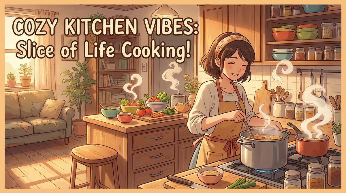 抖音风动漫-温馨厨房日记